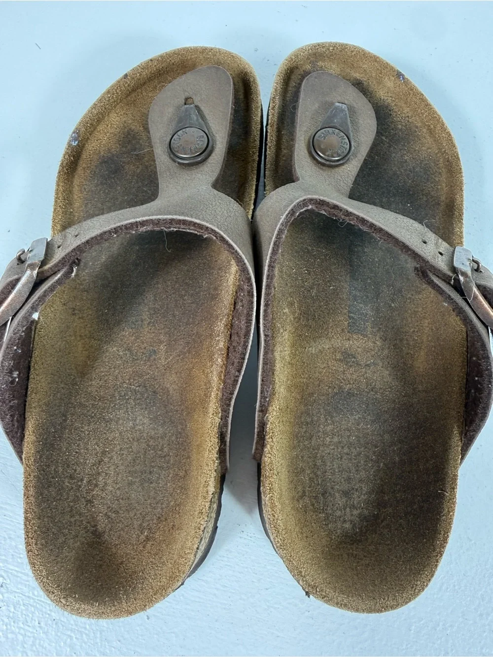 Birkenstock Kids Brown Toe-Post Sandals with Buckle
